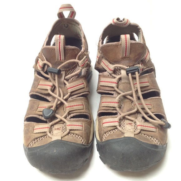 Keen | Shoes | Keen Brown Slip On Pull Tab Lace Water Sandals Womens 8  Neutral Hiking Waking O | Poshmark